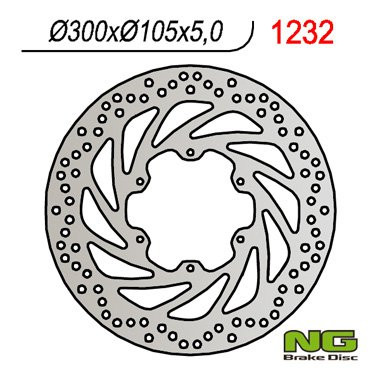 Гальмівний диск NG передній BMW F 650 GS/X (300X105X5), F 800GS &#39;13-&#39;16 (6X6,5MM) NG1232