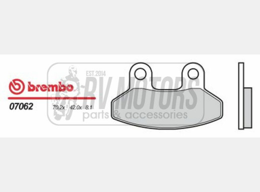 Гальмівні колодки BREMBO BRM 07062
