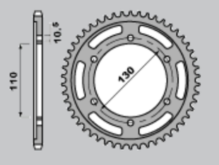 Приводная звезда KAWASAKI GPX 600/GPZ 600, YAMAHA XJR 1300 '04-'06 JR 24139JR