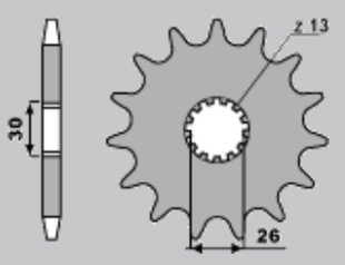Приводная звезда TRIUMPH 955 1050 1200 CHT 209019K (JTF1180.19)