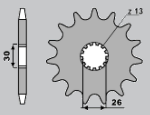 Приводная звезда TRIUMPH 955 1050 1200 CHT 209019K (JTF1180.19)