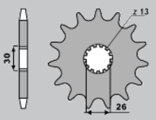 Приводная звезда TRIUMPH 955 1050 1200 CHT 209019K (JTF1180.19)