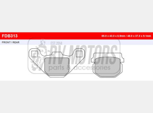 Тормозные колодки FERODO FDB313AG