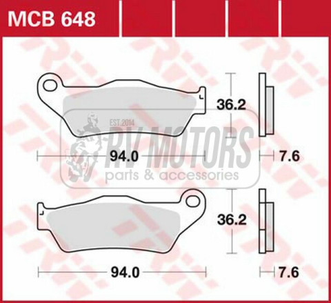 Тормозные колодки TRW LUCAS MCB648