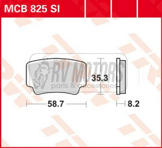 Колодки гальмівні TRW LUCAS MCB825SI