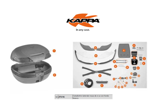 Світловідбивний елемент до кофру KAPPA K49 Z731K