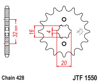 Приводная звезда JT JTF1550.14 (PBR 2182)