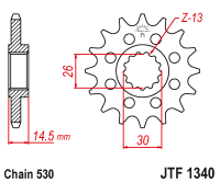 Приводная звезда JT JTF1340.18 (PBR 1340)