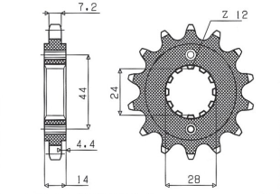 Приводная звезда SUNSTAR 41817 (JTF1372.15)