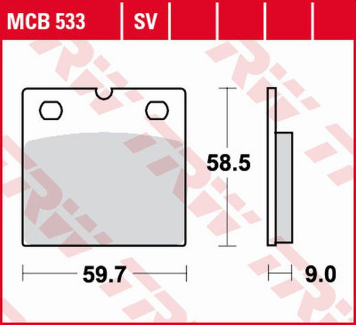 Тормозные колодки BMW R 80 GS/PD '87-'98, R100 GS/PD '86-'96 TRW LUCAS MCB533
