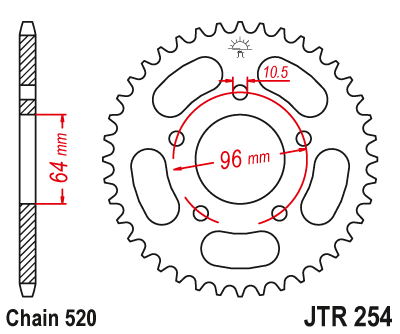 Привідна зірка JT JTR254.37 (PBR 254)