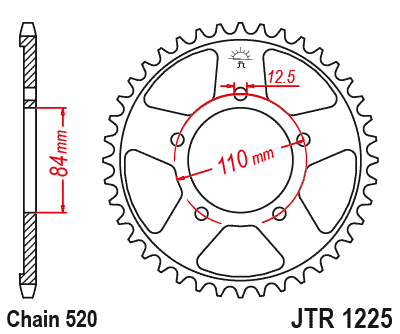 Привідна зірка JT JTR1225.40 (PBR 4734)