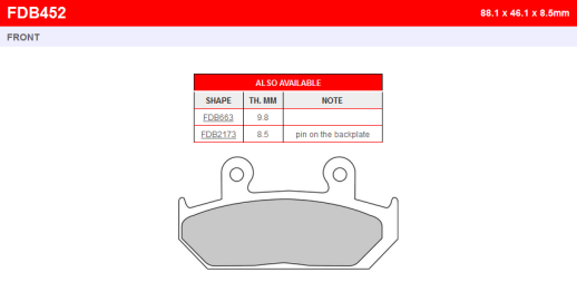 Гальмівні колодки FERODO FDB452P