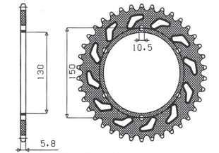 Приводная звезда HONDA NX 650 '88-'90, FMX 650 '05-'08, XR 600 88-90, YAMAHA XJ6 600 '09-'13 SUNSTAR SUN1-3610-48 (JTR245/3.48)