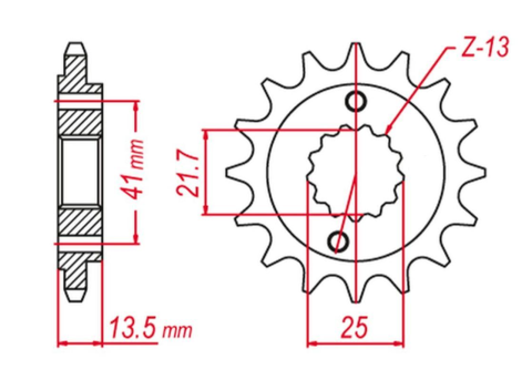 Приводная звезда HONDA VT600C '90-'07, XRV650 '88-'90 GROSSKOPF 34616G (JTF296.16)