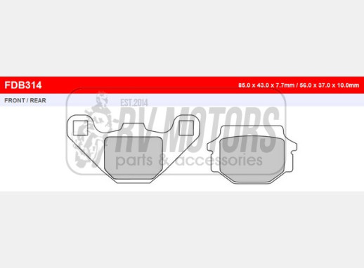 Гальмівні колодки FERODO FDB314P
