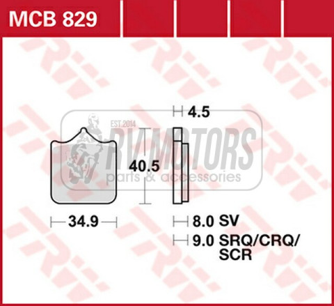 Тормозные колодки TRW LUCAS MCB829SV