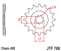 Приводная звезда JT JTF708.13 (PBR 210) 