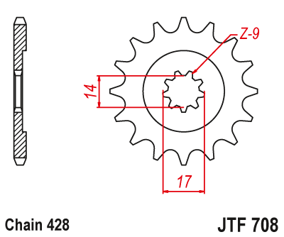 Привідна зірка JT JTF708.13 (PBR 210)