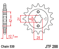 Приводная звезда JT JTF288.17 (PBR 288)