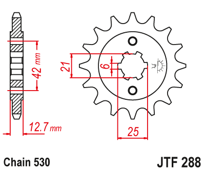 Привідна зірка JT JTF288.17 (PBR 288)