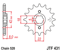 Приводная звезда JT JTF431.12 (PBR 431)
