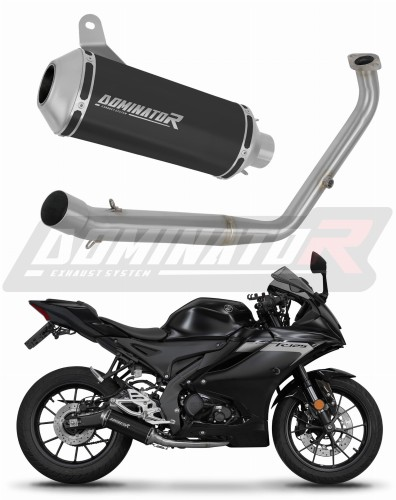 Полная система выхлопа Yamaha YZF R125 2021 - 2024 DOMINATOR овальный G2 черный
