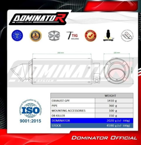 Прямоток Yamaha Tenere 700 2025 - 2026 DOMINATOR GPF