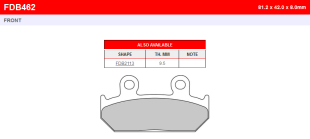 Тормозные колодки FERODO FDB462P
