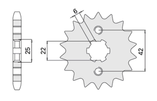 Приводная звезда HONDA CB 250 CHT 27816K (JTF278.16)