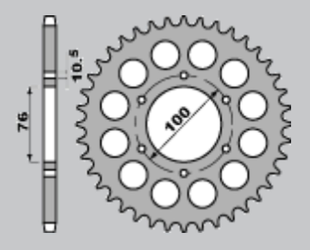 Приводная звезда SUZUKI GSX 1100F '88-'96, GSX-R 1100 '89-'00, SUZUKI GS 550 '79-'88, GSX 750 '83-'03, FR 900RR '94-'00 JR 81643JR