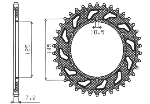 Приводная звезда SUNSTAR 1-4544 43 (JTR 867.43)