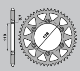 Приводная звезда HUSABERG FE 400/ FE 600 '96-'99 CHT 21348KE (JTR1950.48)