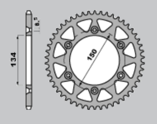 Приводная звезда KAWASAKI KX 125/250/500 '84-'08, KDX 200 '84-'06, KDX 220 '97-'05, KDX 250 '91-'96, KLX 250 '93-'20, KXF 250 '04-'22, KLX 300 '97-'10, KXF '06-'22 JR 48942JRS (JTR460.42)