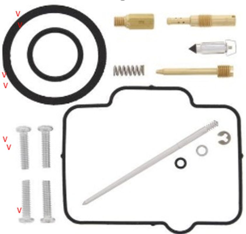 Ремкомплект карбюратора HONDA CR 125R '99 BEARING WORX CK30784 (26-1186)