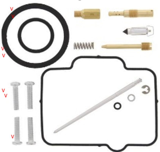 Ремкомплект карбюратора HONDA CR 125R '99 BEARING WORX CK30784 (26-1186)