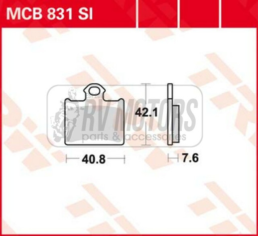 Колодки гальмівні TRW LUCAS MCB831SI