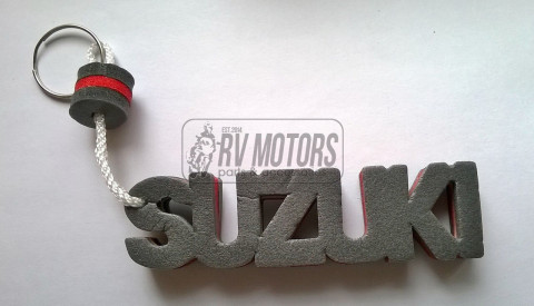 Брелок Suzuki серый / красный