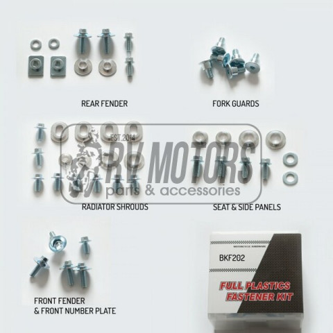 Комплект болтов пластика ACCEL BKF-202 YAMAHA YZF 250 '10-'13, WR 450F 