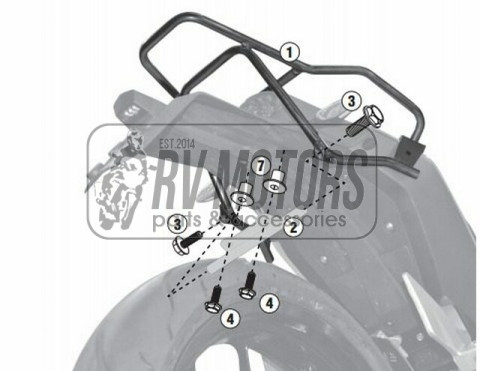 Крепления кофра KAPPA (без площадки) KTM Duke 125-300-390 (11-15) KR7701