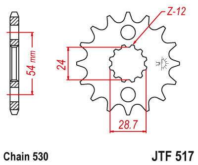 Привідна зірка JT JTF517.18 (PBR 526)