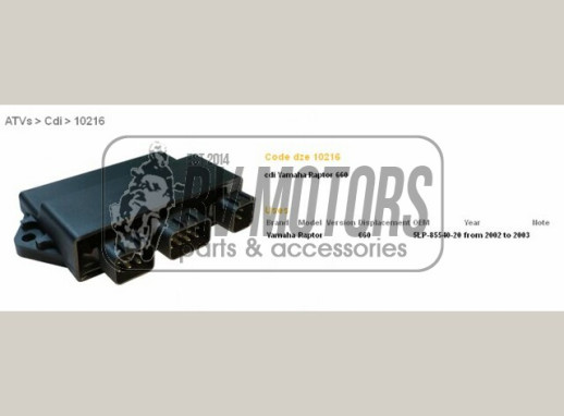 Комутатор YAMAHA YFM660 RAPTOR 02-03 DZE ELEKTRYKA 10216-01