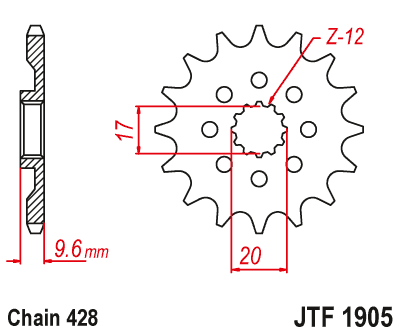 Привідна зірка JT JTF1905.14 (PBR 2084)