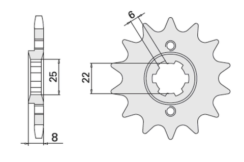 Приводная звезда HONDA (306-15) CHT 28115K (JTF281.15)