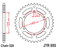 Приводная звезда JT JTR855.45 (PBR 866)