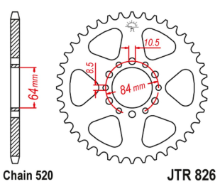 Приводная звезда SUZUKI GSX 250 '82-84 JT JTR826.47