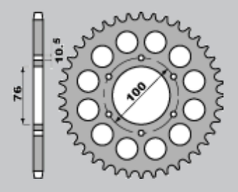 Приводная звезда SUZUKI GSX 1100F '88-'96, GSX-R 1100 '89-'00, SUZUKI GS 550 '79-'88, GSX 750 '83-'03, FR 900RR '94-'00 JR 81648JR