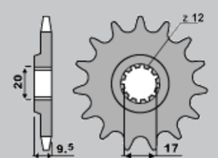 Приводная звезда KTM SX 65 '04-'21, HUSQVARNA TC 65 '17-'21 GROSSKOPF 700514G (JTF1906.14)