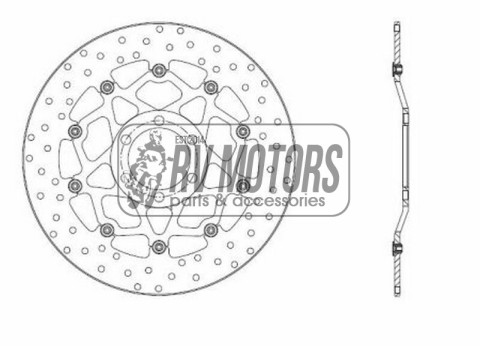 Тормозной диск BREMBO BRM  68B407A0