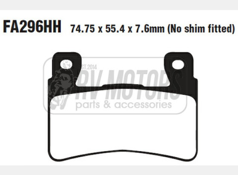 Тормозные колодки EBC FA296HH